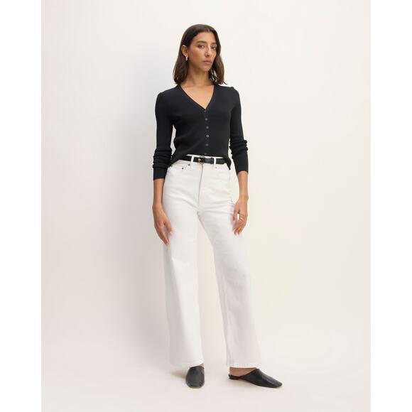 Everlane The Way High Sailor Jean in Bright White 28 R - Picture 8 of 8